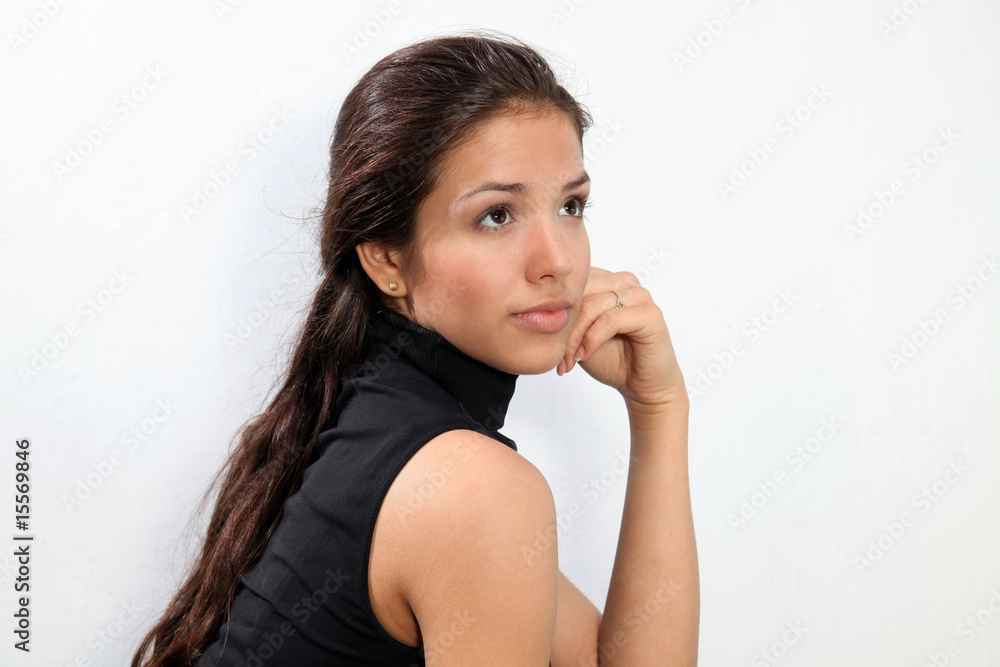 portrait of young charming girl portrait of young charming girl