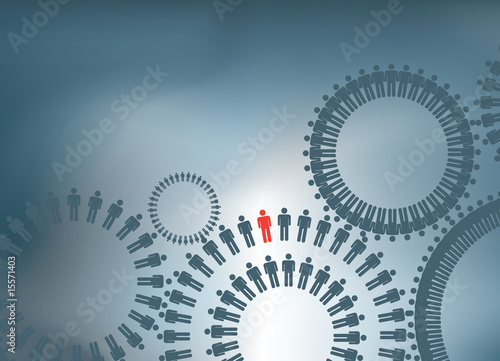 illustration of silhouettes of people and teamwork