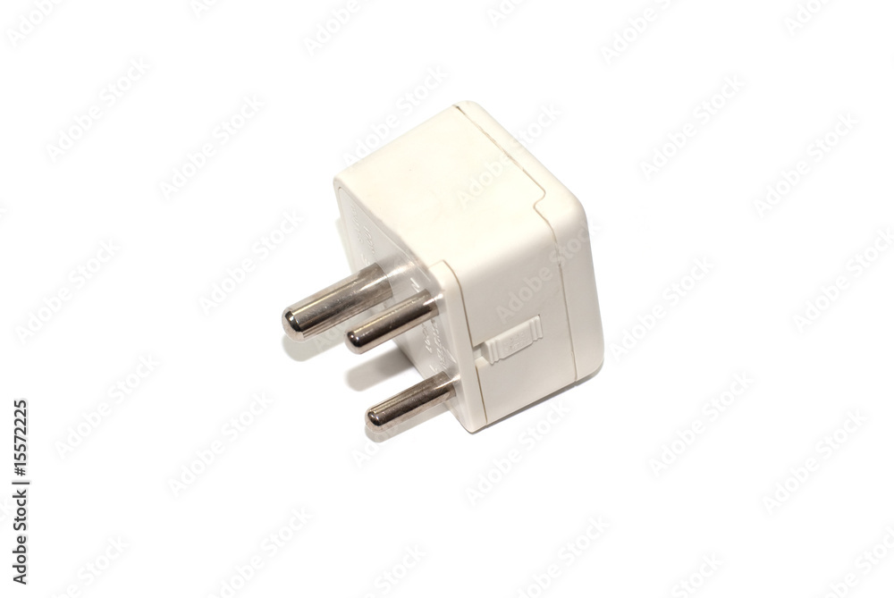 Travel power adaptor isolated on white Travel power adaptor isolated on white