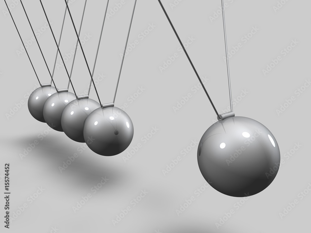 Newtonpendel Perspektivisch Silber Newtonpendel Perspektivisch Silber