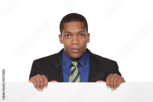 businessman - blank sign photo