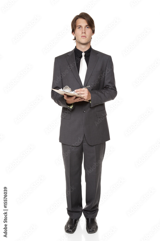businessman - clipboard questionnaire businessman - clipboard questionnaire