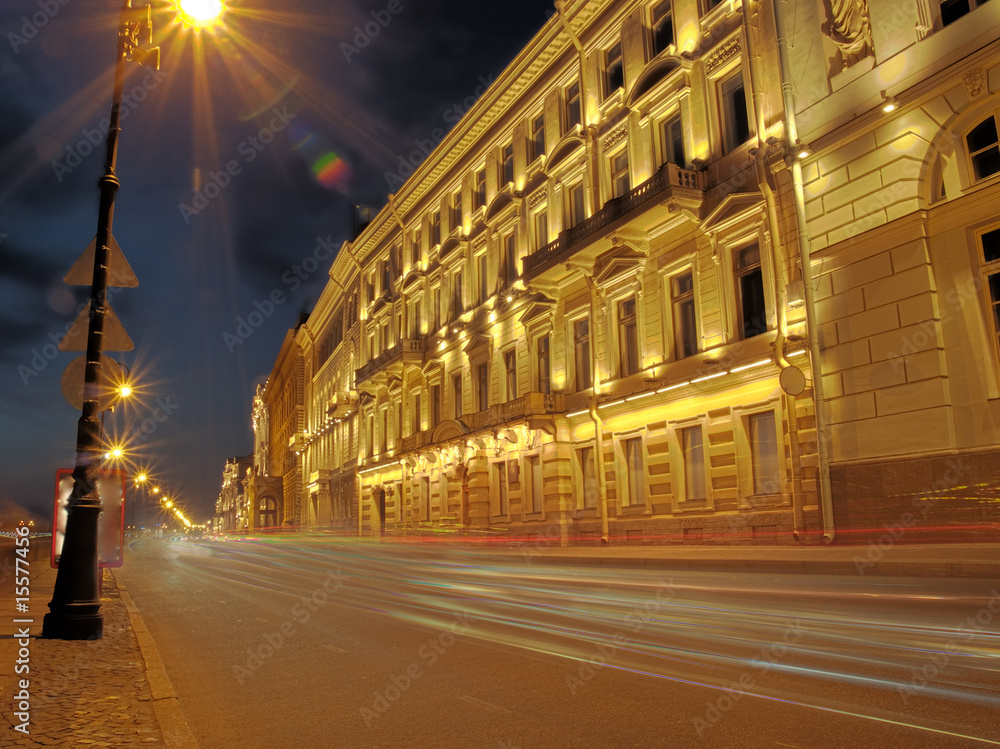 St. Petersburg at night HDR