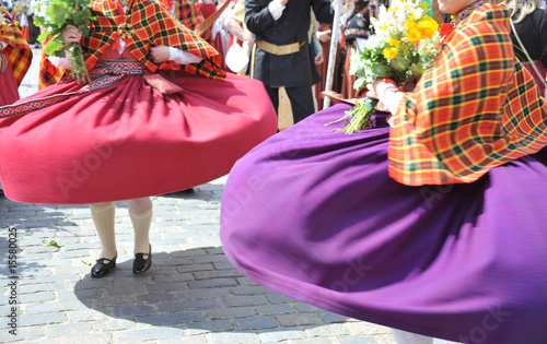The Latvian national dances on a holiday in Riga photo