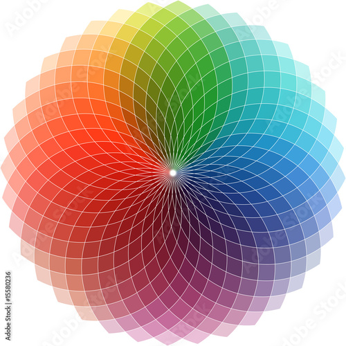 Rainbow coloured design