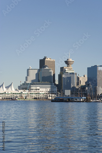 Vancouver B.C. Cityscape  with Lookout at Harbour Centre