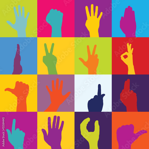 Set of 16 Hand Prints