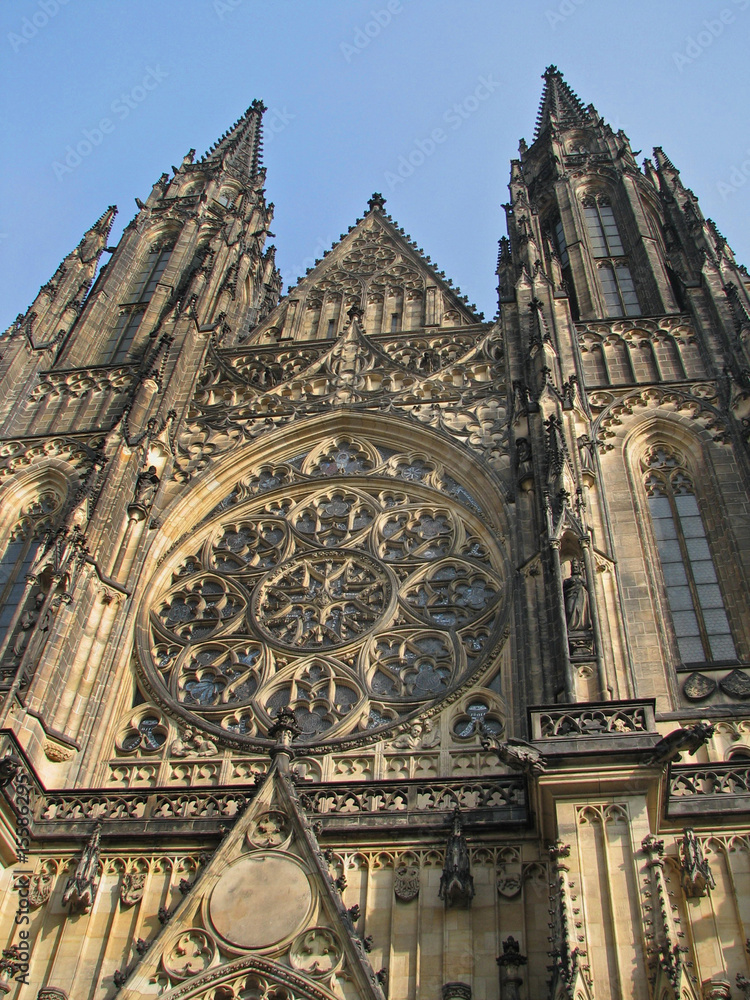 Obraz premium Facade of Saint Vitus Cathedral in Prague