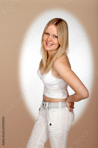 Portrai of a young lady, smiling into camera
