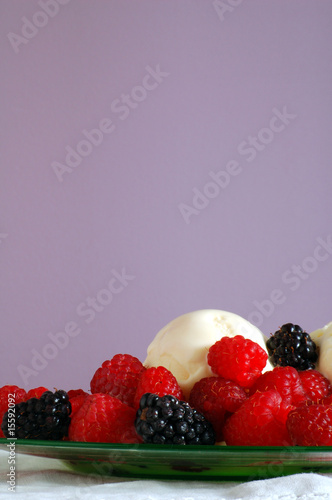 Ice Cream and Berries