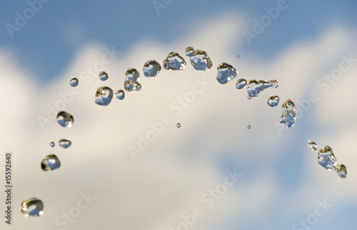 Water drops in the sky