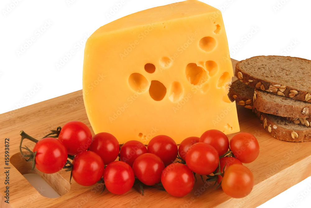 cheese with tomato and bread