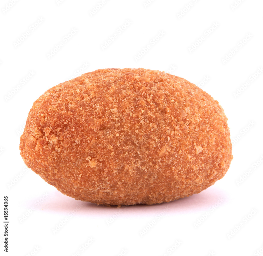 Big cutlet over white background