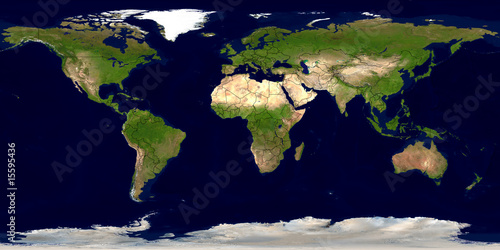 Erde mit Ländergrenzen #15595436