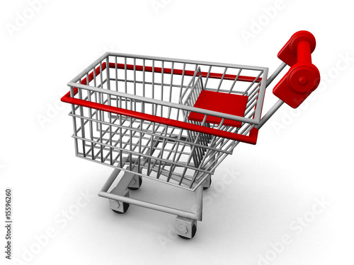 Shopping cart ecommerce concept photo