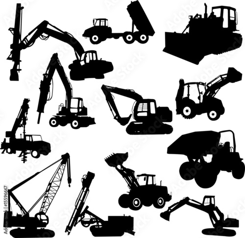 construction machines - vector