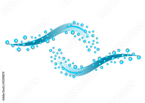 Wellen Design mit Tropfen