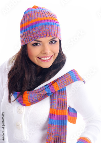 Winter fashion girl photo