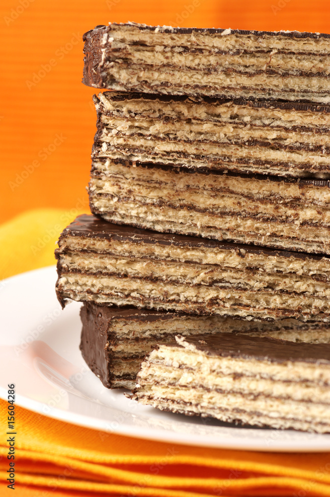 Fototapeta premium Chocolate wafer
