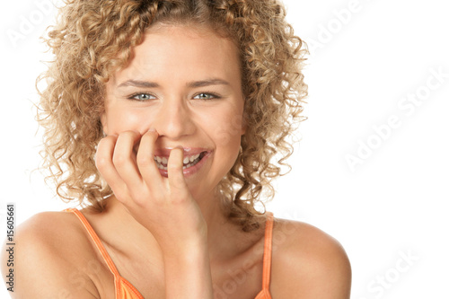 Portrait of laughing young woman