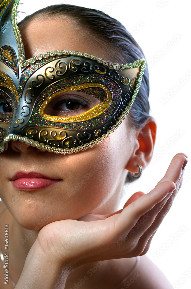 Venetian mannequin with a carnival mask