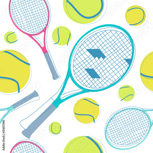 tennis seamless pattern