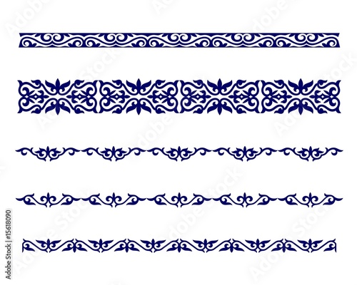 Arabic Pattern, Eastern Style Nomad Borders, Design Elements