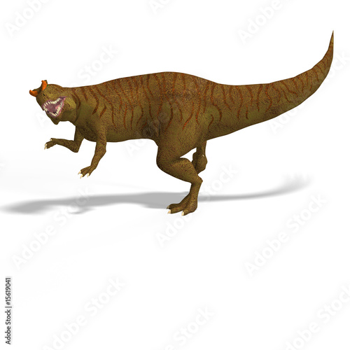 Giant Dinosaur Allosaurus With Clipping Path over White