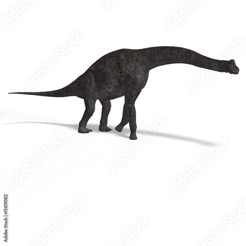 giant dinosaur brachiosaurus With Clipping Path over white