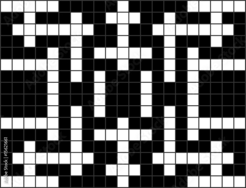 An empty crossword puzzle vector illustration