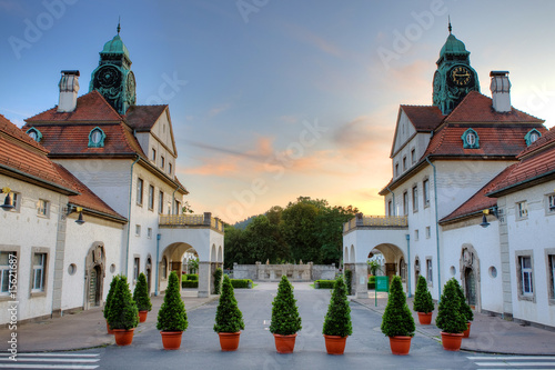 Blick auf den Löwen im Sprudelhof Bad Nauheim