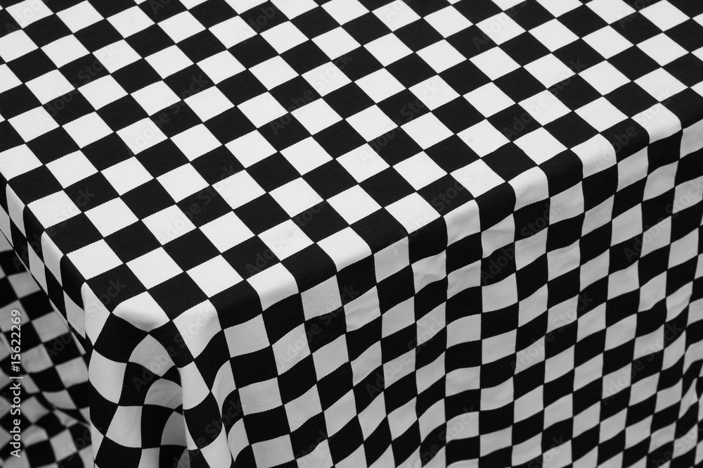 Obraz premium black and white checkered cloth background