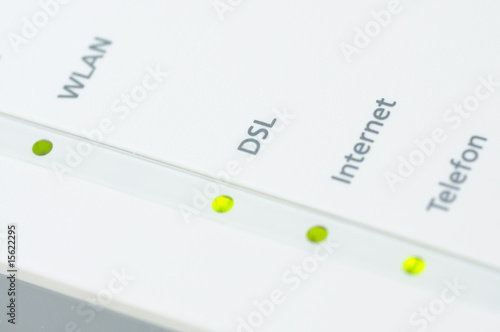 Closeup of a highspeed dsl internet modem