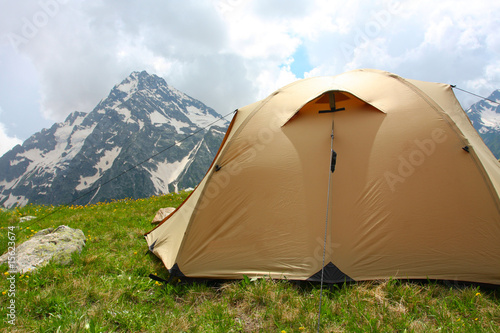 Tents in mountain