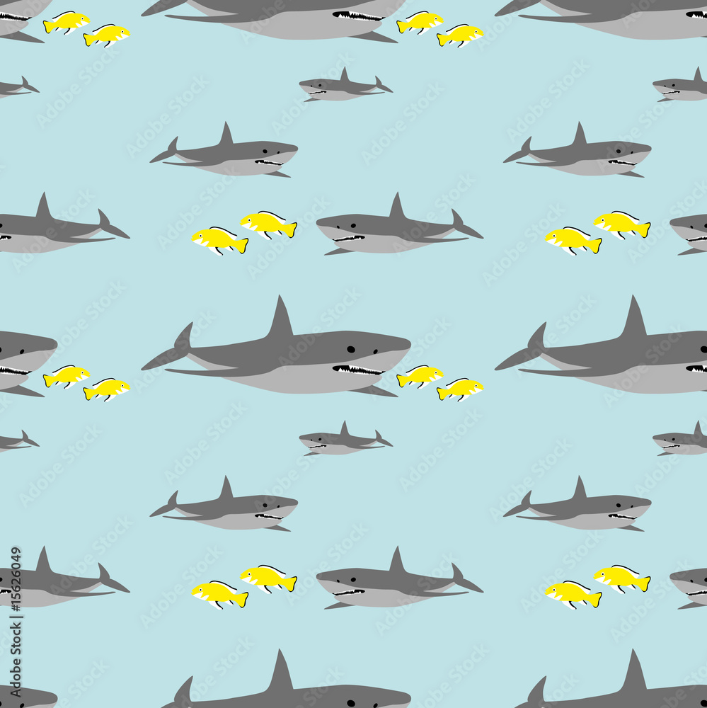 Obraz premium seamless shark pattern