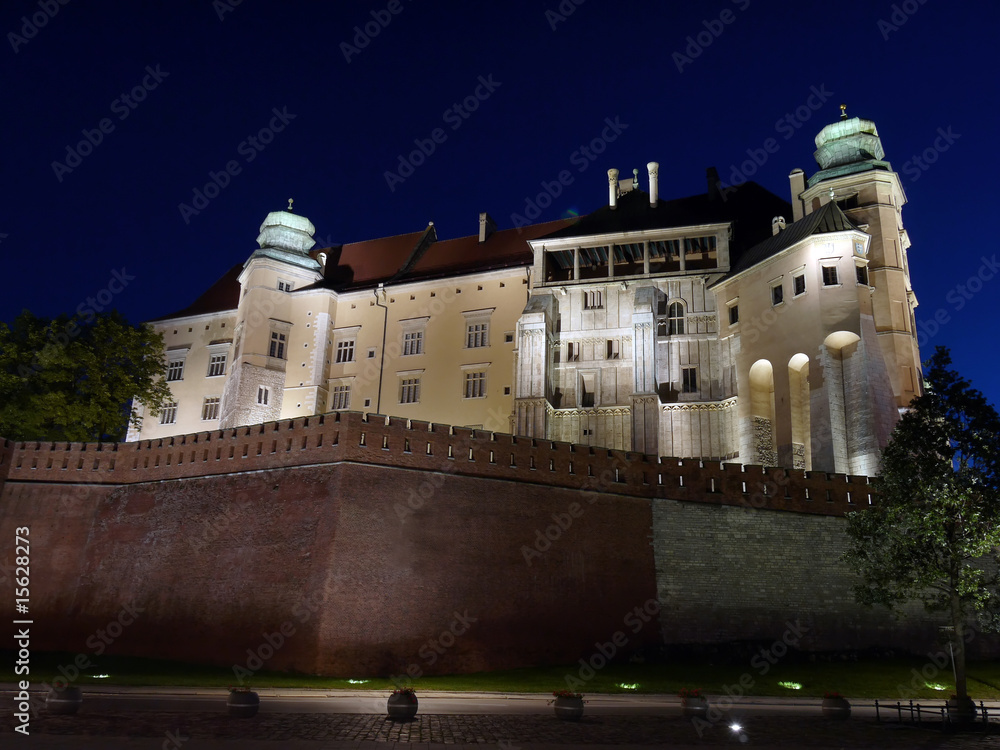 Obraz premium Wawel Castle by night