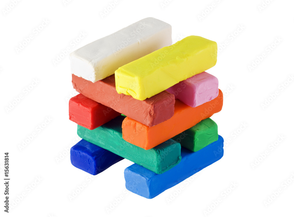 colored clay isolated colored clay isolated