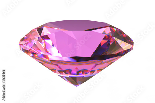 Pink round sapphire gemstone