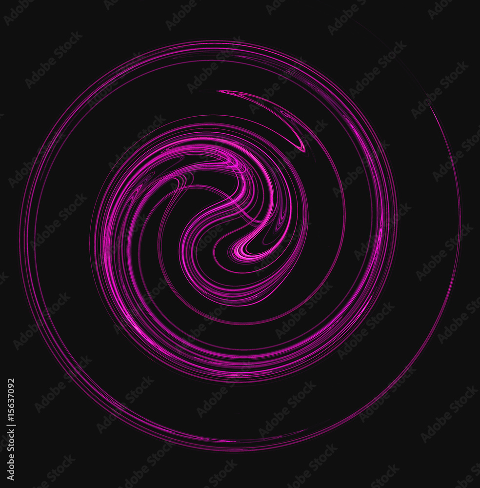 Purple Swirling Spiral on Black Background Purple Swirling Spiral on Black Background