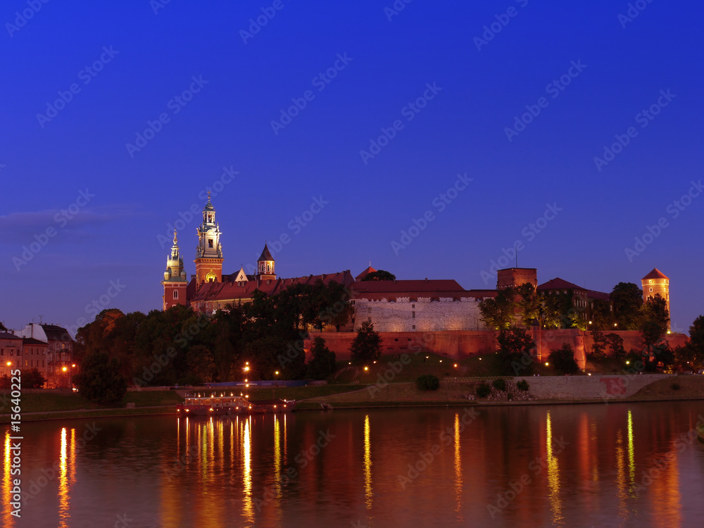 Obraz premium Wawel Castle by night