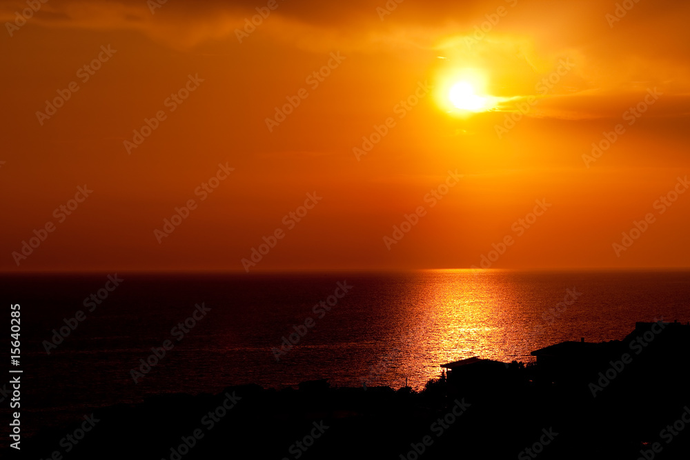 Fototapeta premium sunset at the seaside