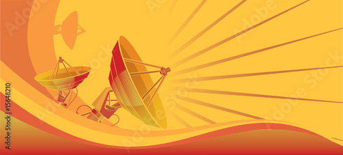 Satellite dish orange