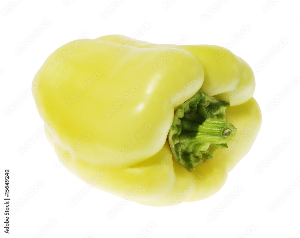 green pepper on a white background. (isolated) green pepper on a white background. (isolated)
