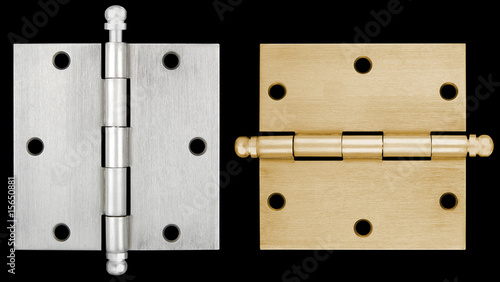 Silver and gold hinge over black