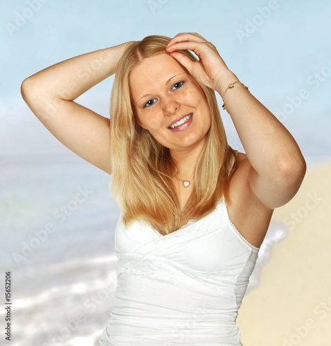Young lady at the beach