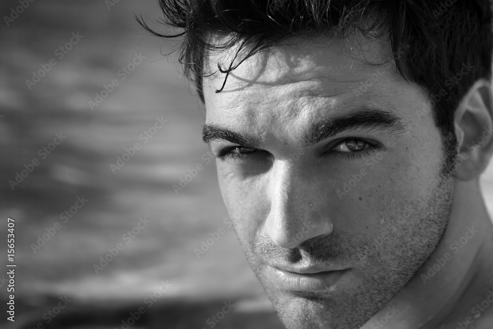 Black and white portrait