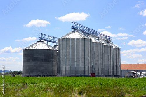 silos in the field