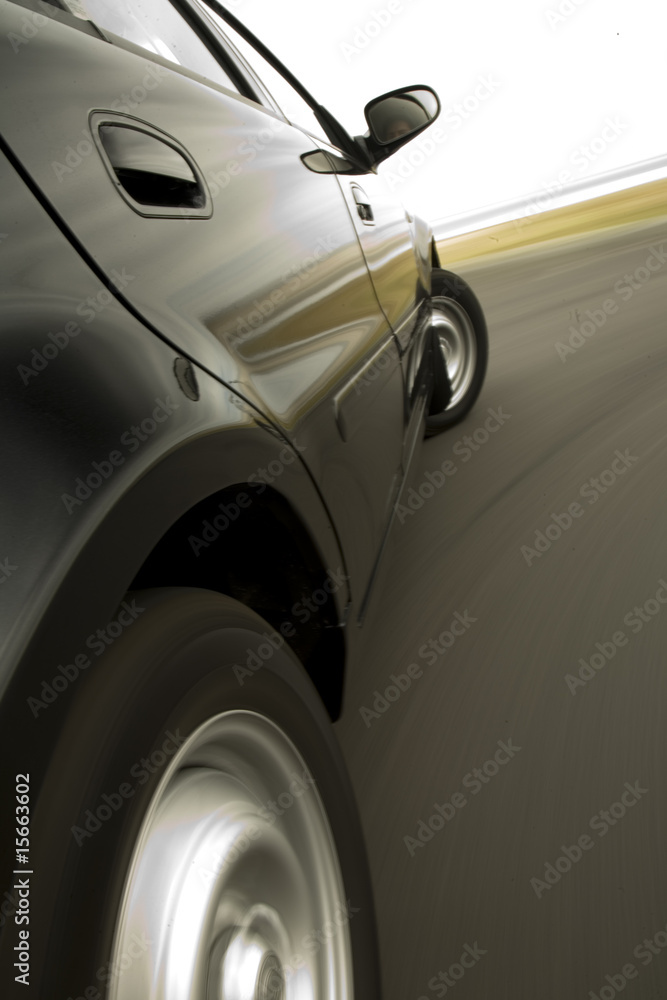Fototapeta premium Car driving fast