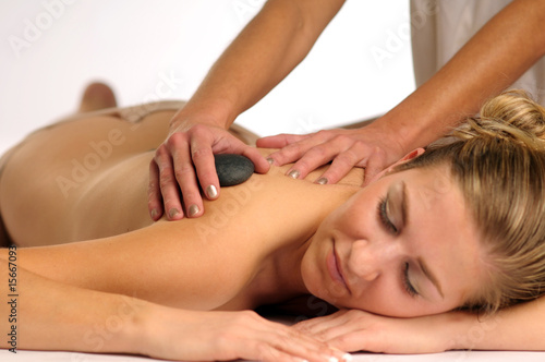 The attractive young woman during the relax massage