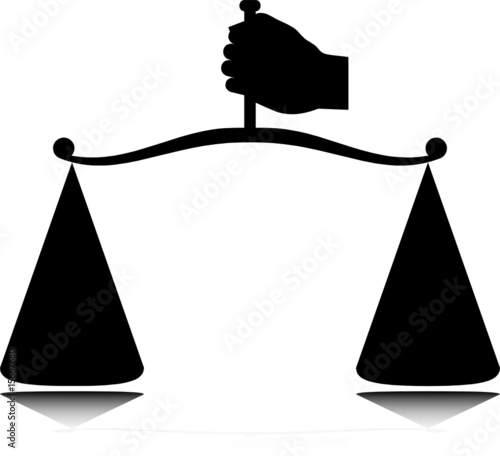scales on hand vector silhouettes